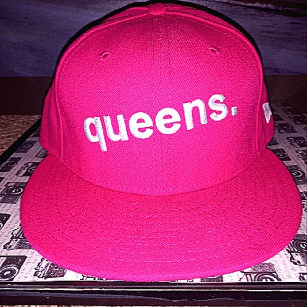 🔥⚡ RARE NY Queens. New Era 59Fifty Cap, Fuchsia/Pink, 7 3/8" ⚡🔥